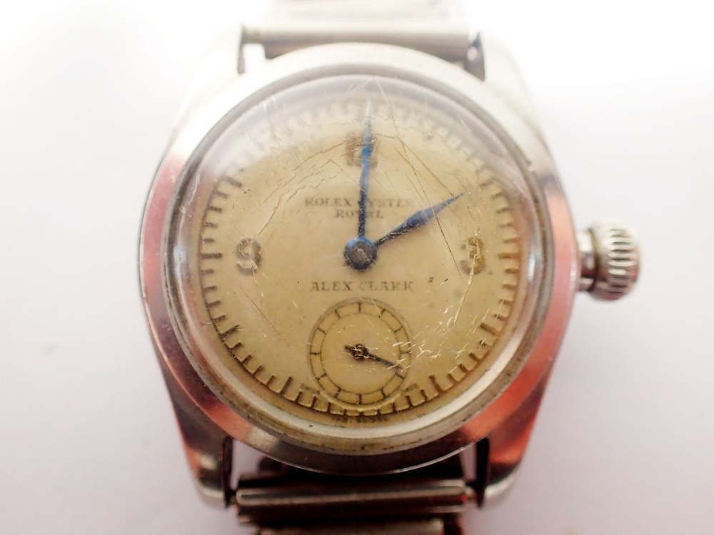 A Rolex Oyster Royal stainless steel wrist watch, No. 78545, external face 3cm across - Image 2 of 5
