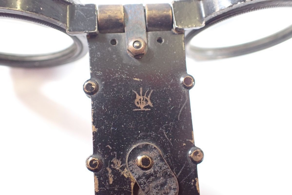 Two military button polishing bars and a pair of folding opera glasses - Image 3 of 3