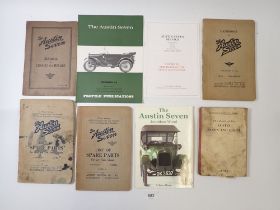 A group of 1930's motoring handbooks for Austin Sevens