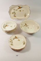 An Alfred Meakin sandwich set with five plates sandwich plate plus a dessert bowl and six small