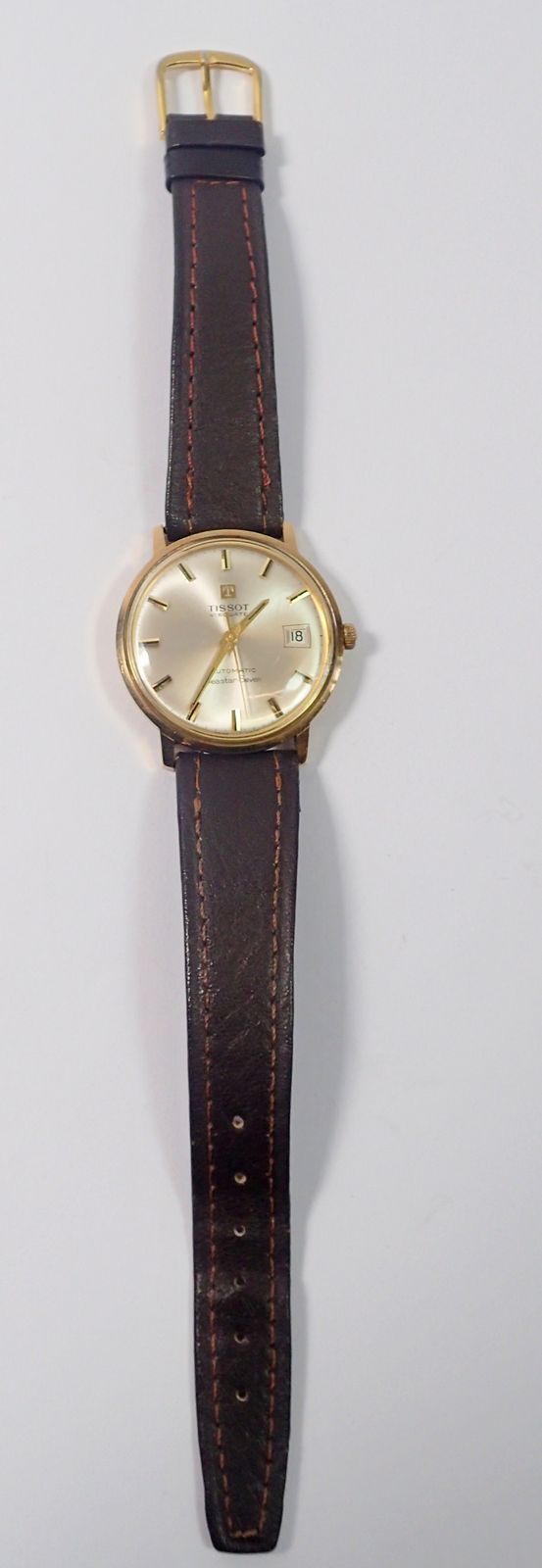 A Tissot Seastar Seven 9 carat gold automatic watch - Bild 2 aus 3