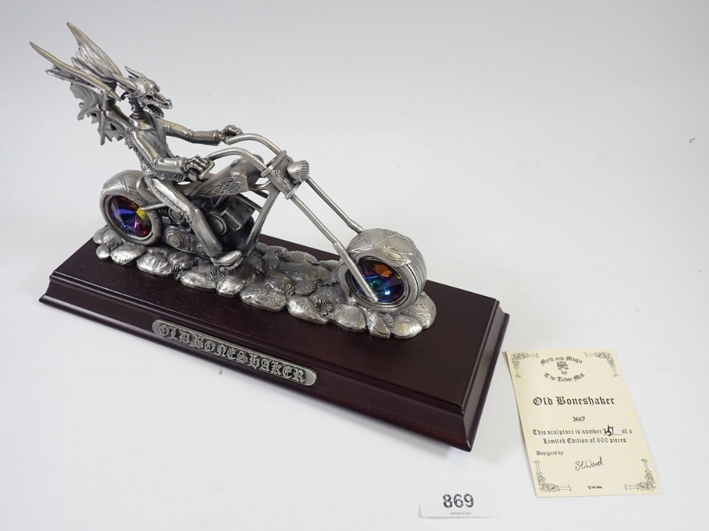 A Myth & Magic limited edition 'Old Boneshaker' sculpture, 10.9 x 21cm, 251/600