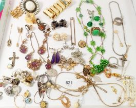 A box of costume jewellery