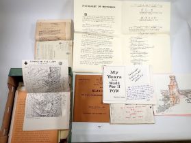 A collection of interesting ephemera relating to Tokio Prisoner of war camp Mitsui Kawasaki Japan