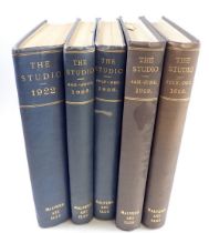 Five bound sets of The Studio Magazine, 1929, 1925 and 1922