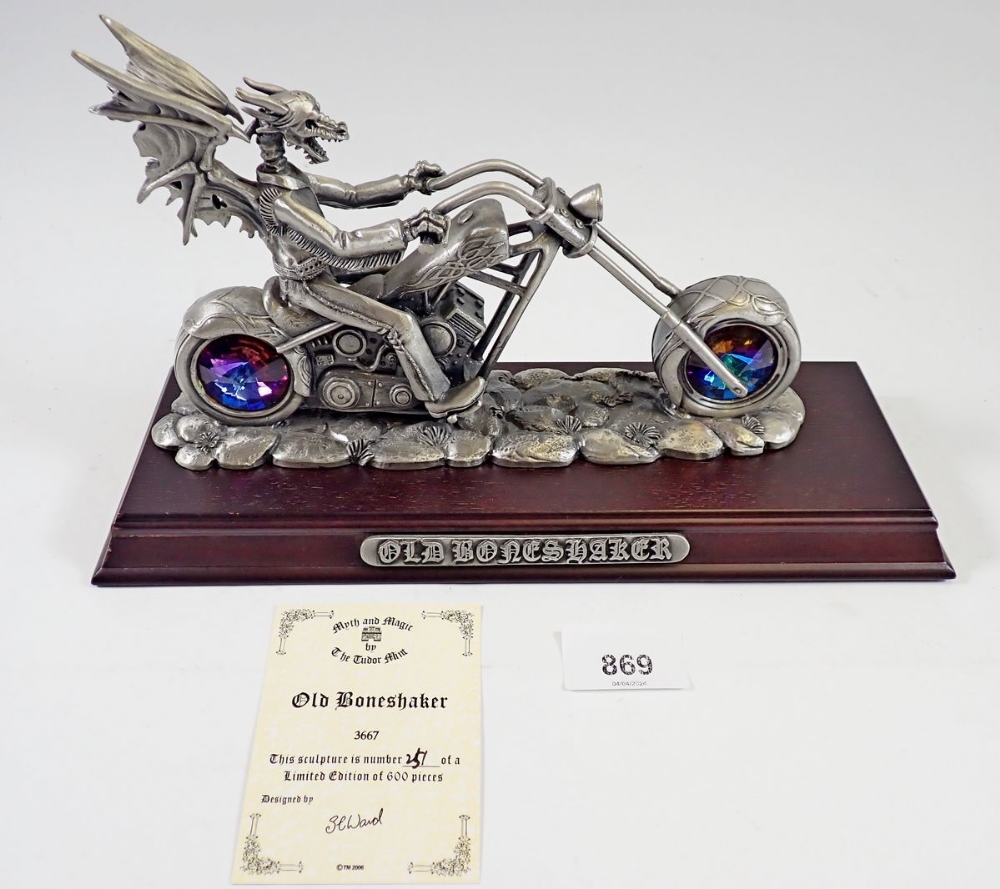A Myth & Magic limited edition 'Old Boneshaker' sculpture, 10.9 x 21cm, 251/600 - Image 2 of 2