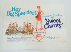 A vintage film poster 'Sweet Charity' with Shirley Maclaine, 75 x 102cm