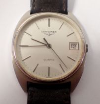 A Longines vintage quartz gentlemen's wrist watch