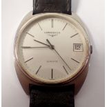 A Longines vintage quartz gentlemen's wrist watch