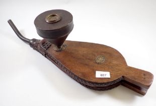 A Spratts Patent pair of bee smoking bellows, 57cm long