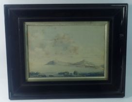 M R Adams - watercolour continental coastal scene, 17 x 26cm, signed and dated