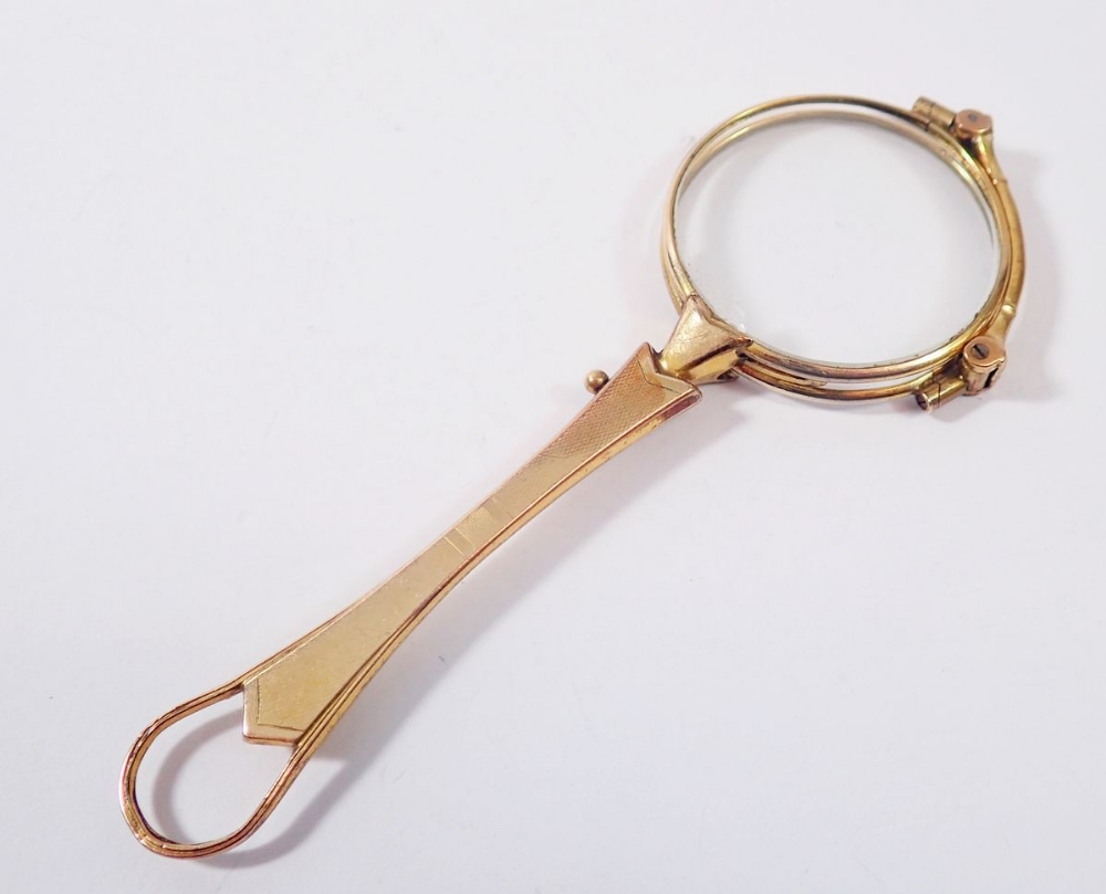 An Edwardian gold plated lorgnette - Image 2 of 2