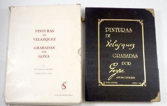 'Pinturas De Velazquez Grabadas por Goya' - folder of prints, Madrid 1990