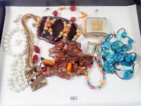 Various bead necklaces etc.
