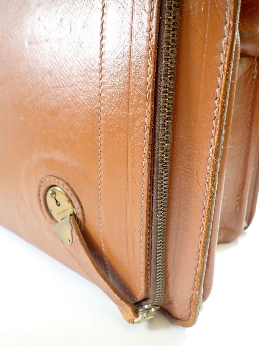 A Morrey's vintage leather briefcase and another briefcase - Image 2 of 2