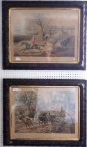 Two 'Foress Hunting Scenes' coloured engravings 'Renewal Of Acquaintance With Hounds' and 'The First