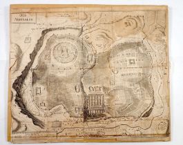 A map of Old Jerusalem by Richard Sare, 1702