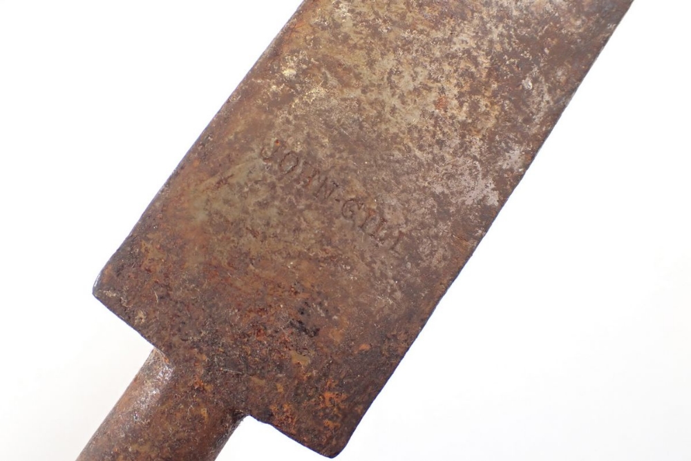 Two 19th century steel socket bayonets, one stamped John Gill and the other marked 4 VEIC, 53cm long - Image 3 of 3