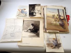 A large collection of early 20th century drawings and watercolours by Lucie Cole-Hamilton with