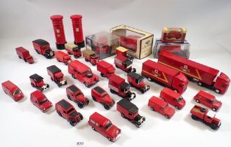 A group of Royal Mail vehicles including Corgi, Vanguards, Days Gone etc. some boxed plus two Post