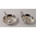 A pair of France silver plated wine tasters, 11.5cm wide