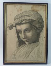 An Italian steel engraving by Paolo Fidanza, after Raphael, 38 x 27cm