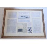 A montage of ephemera relating to The Battle of Britain - 93/100 limited edition - not originals, 55