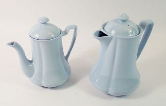 Two vintage Johnson Bros coffee pots 'Greydawn' tallest 18cm