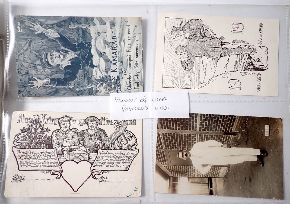 A group of WWI postcards including five silks and some POW cards WWI (26) - Image 7 of 7