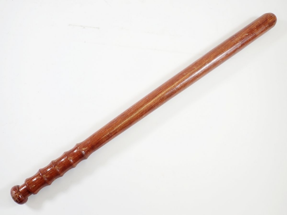 A long wooden truncheon, 65cm long - Image 2 of 2