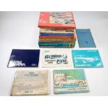 A box of Haynes manuals, an Austin Healey Sprite handbook 1958 etc.