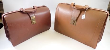 A Morrey's vintage leather briefcase and another briefcase