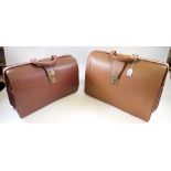 A Morrey's vintage leather briefcase and another briefcase