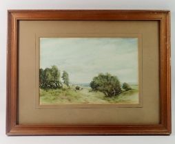 Robert J Hewitt - watercolour River Blythe Valley, Nr Coleshill, Warwickshire, signed , 18 x 27cm