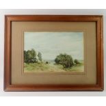 Robert J Hewitt - watercolour River Blythe Valley, Nr Coleshill, Warwickshire, signed , 18 x 27cm