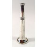 An Edwardian silver table lighter in the form of a hunting horn, 12cm tall, Birmingham 1906 by