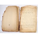 An 18th century Atlas Anglicanus by Thomas Bowen - in poor condition published for Thomas Kitchen