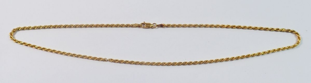 A 9 carat gold fancy link necklace, 8.3g, 44cm long - Image 2 of 2