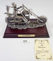 A Myth & Magic limited edition 'The Grim Rider' sculpture No 889/1000, plinth 21 x 13cm