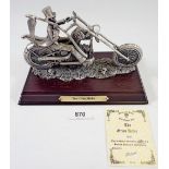 A Myth & Magic limited edition 'The Grim Rider' sculpture No 889/1000, plinth 21 x 13cm