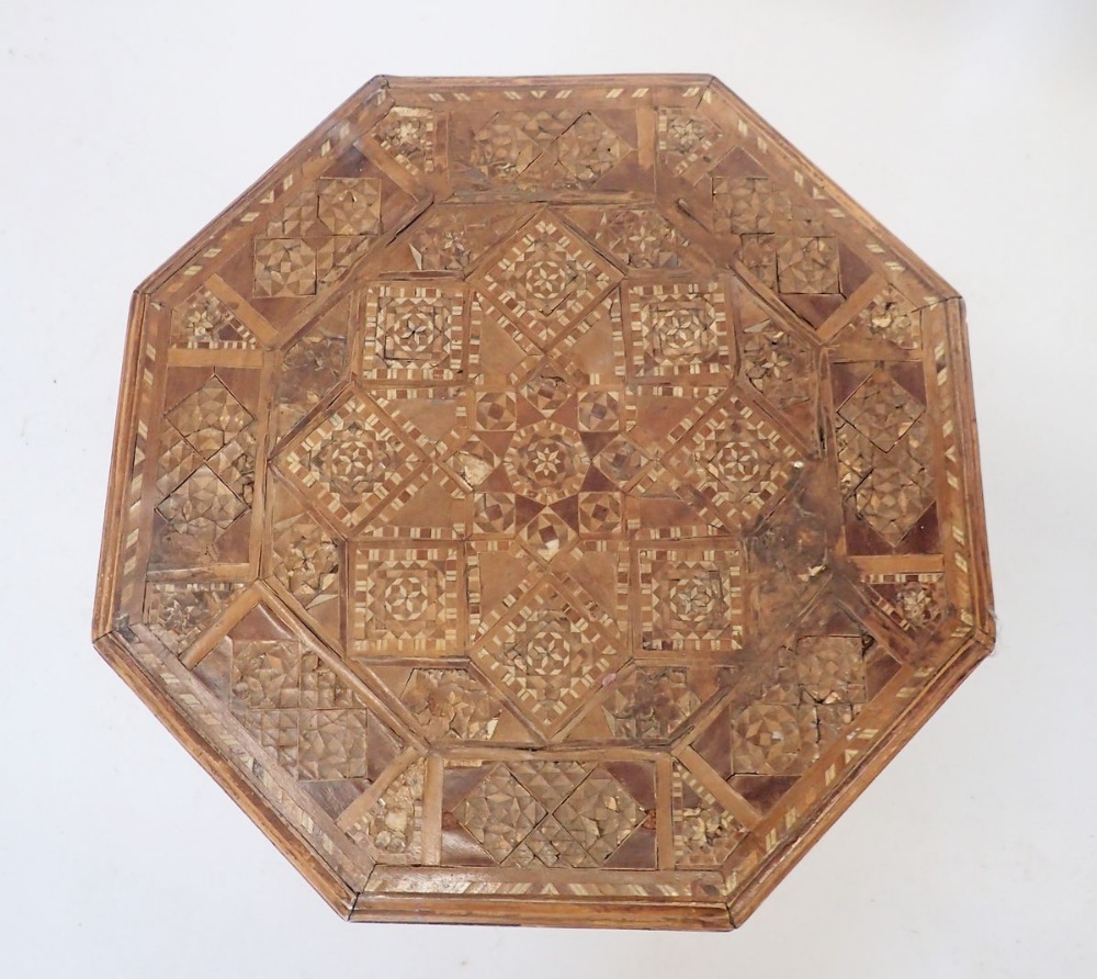 A Moroccan octagonal inlaid occasional table, 48cm diameter - Image 2 of 2