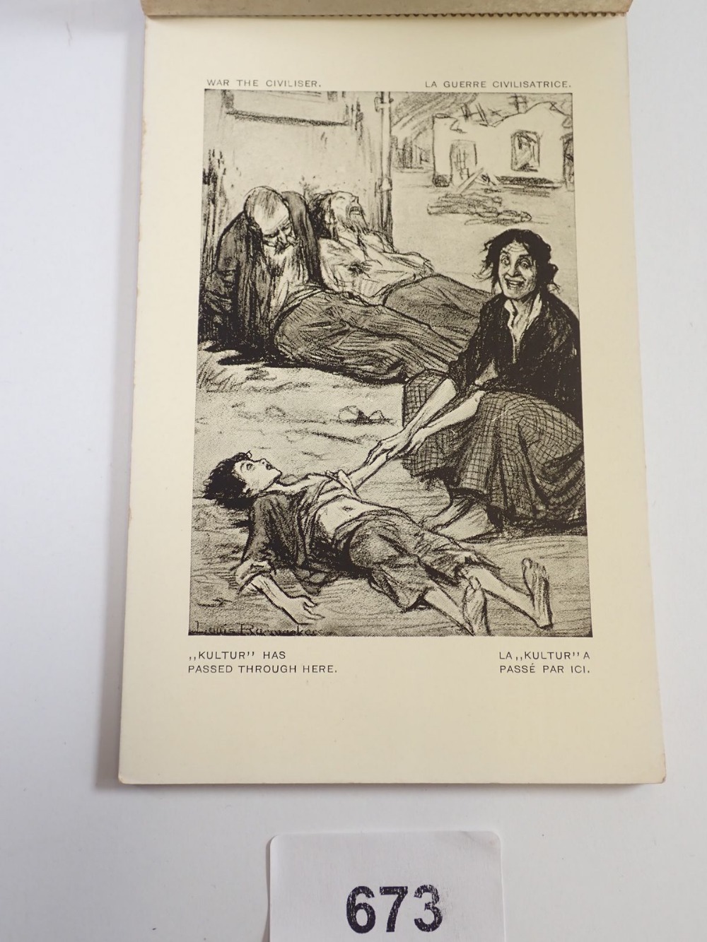 A Louis Raemaekers 'Drawings of a Neutral' book of postcards, sold for the benefit of the wounded, - Image 2 of 2