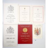 A St Paul's Cathedral Order of Service and Ceremonial brochure plus the official programme for the