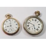 A Railway guards pocket watch by Selex and a gold plated Smiths pocket watch