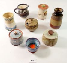 A group of Studio pottery pots etc. including St Ives