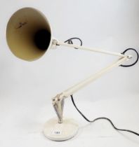 A Herbert Terry model 90 white angle poise lamp