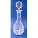 A cut glass spirit decanter, 33cm tall