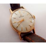 A 9 carat gold Omega ladies wrist watch