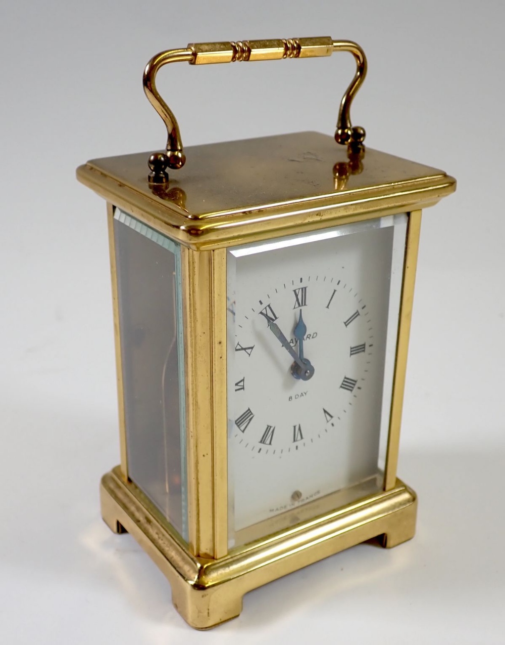 A Bayard eight day French brass carriage clock, 11.5cm tall