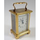 A Bayard eight day French brass carriage clock, 11.5cm tall